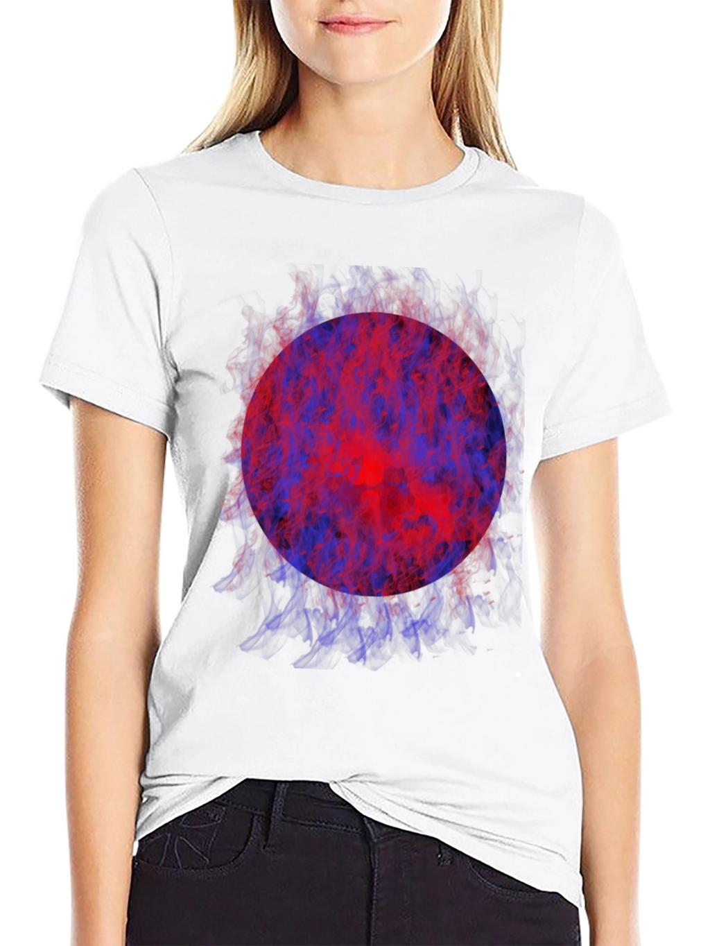Fiery Orb Graphic Tee - Modern Style