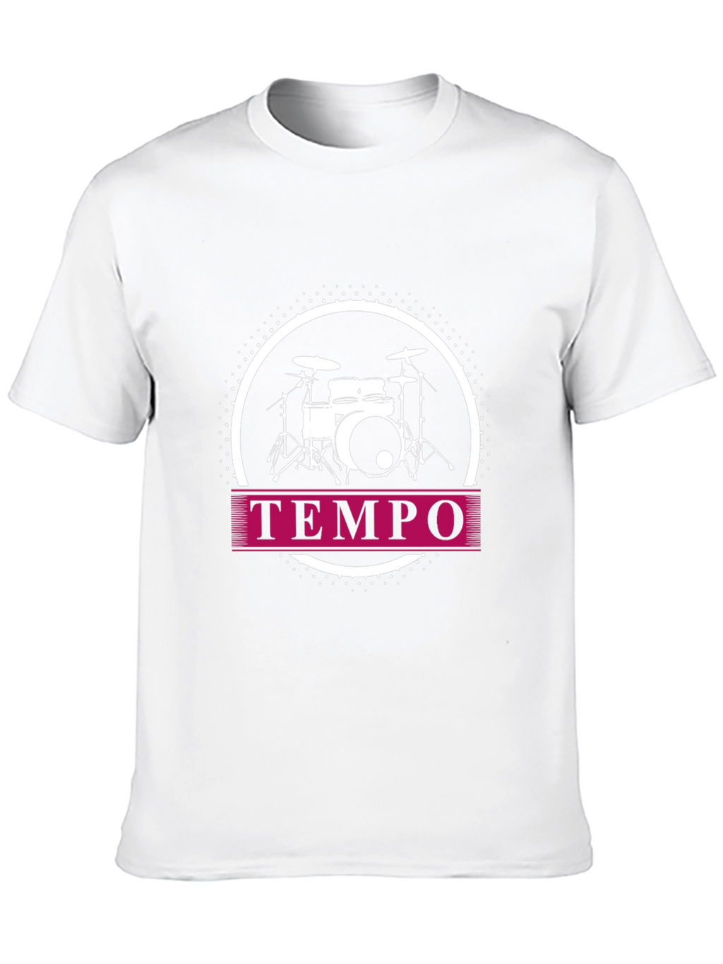 Tempo Drum Kit Graphic Tee - Music Lovers Shirt