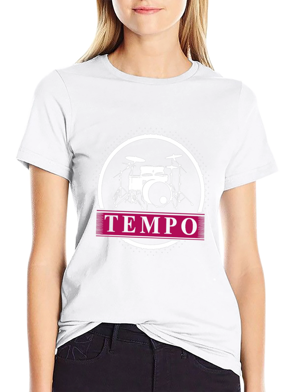 Tempo Drum Kit Graphic Tee - Music Lovers Shirt