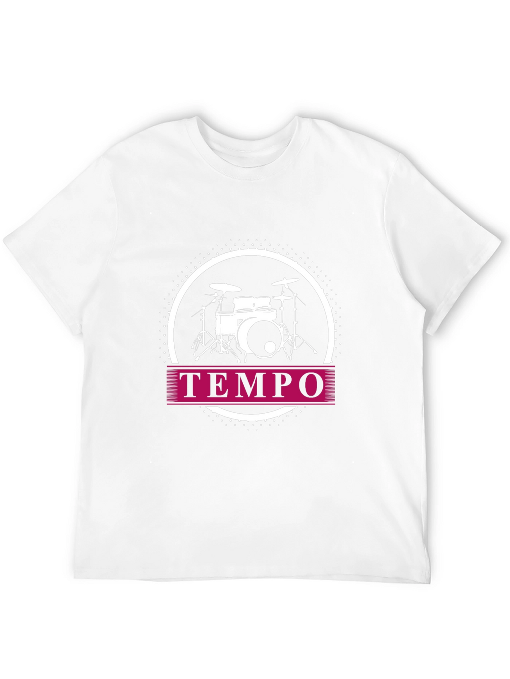 Tempo Drum Kit Graphic Tee - Music Lovers Shirt