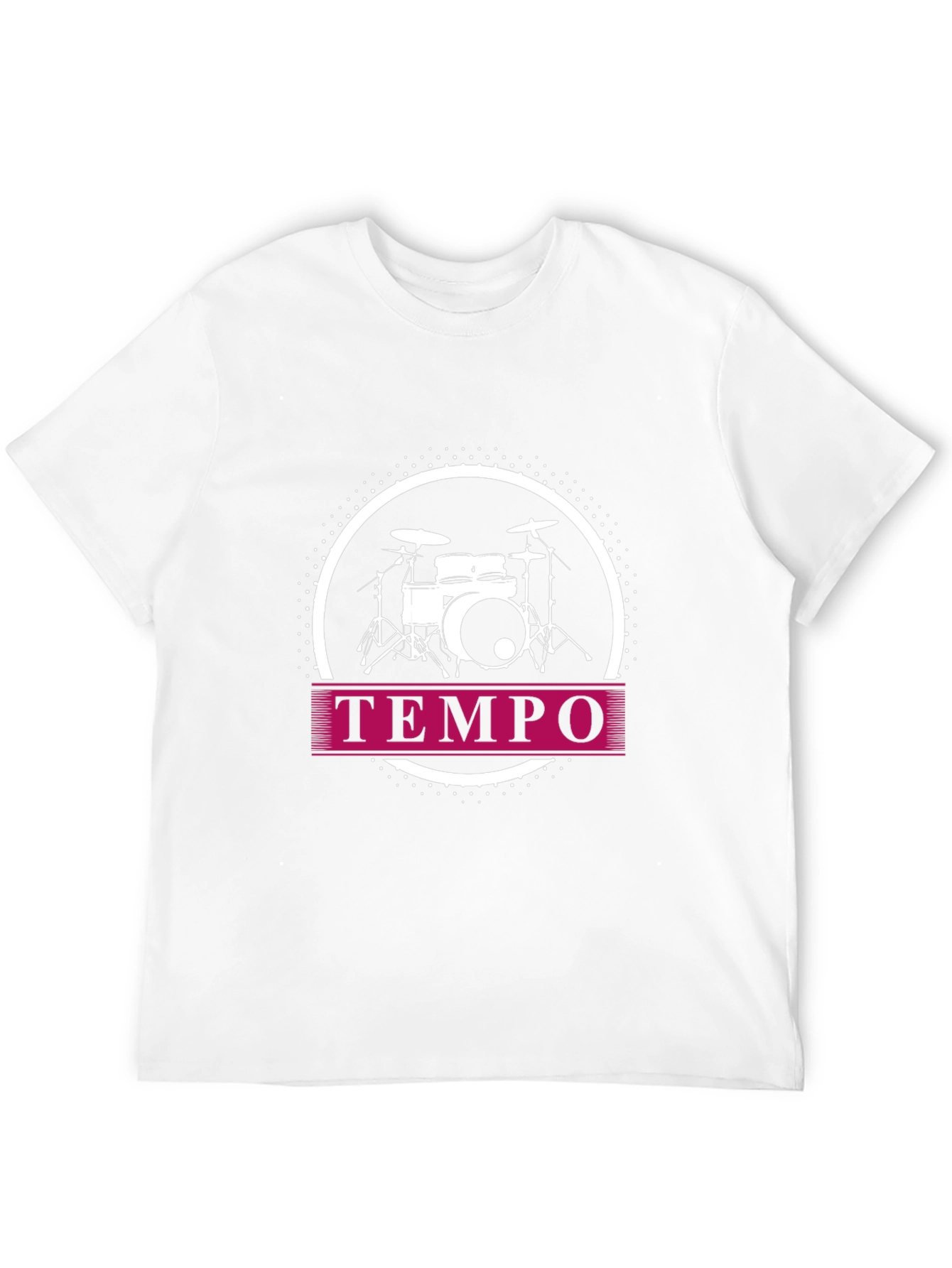 Tempo Drum Kit Graphic Tee - Music Lovers Shirt