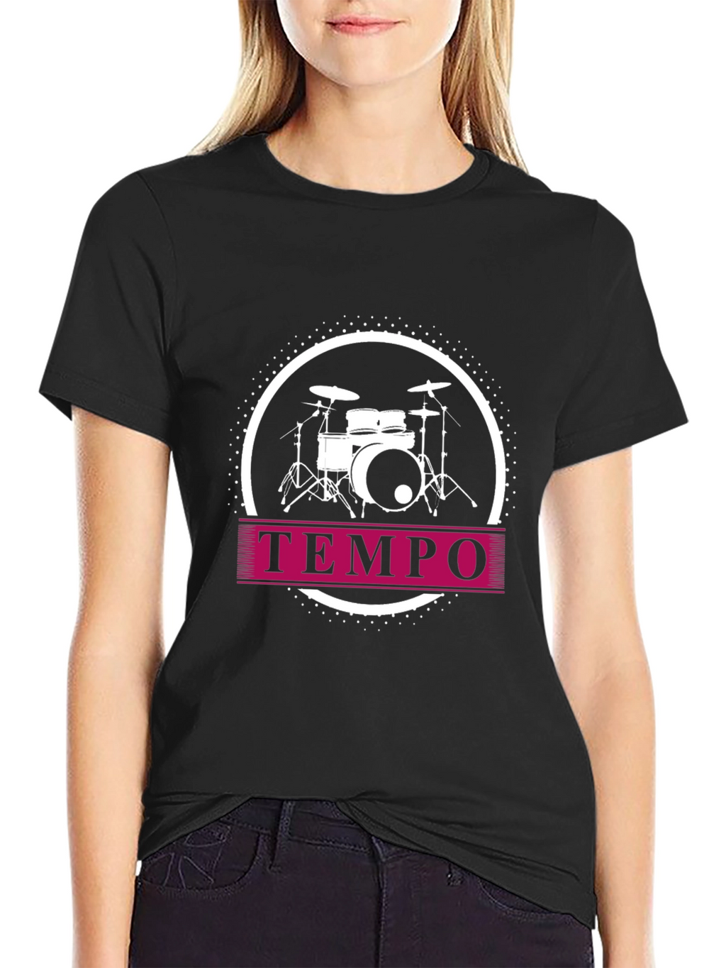 Tempo Drum Kit Graphic Tee - Music Lovers Shirt