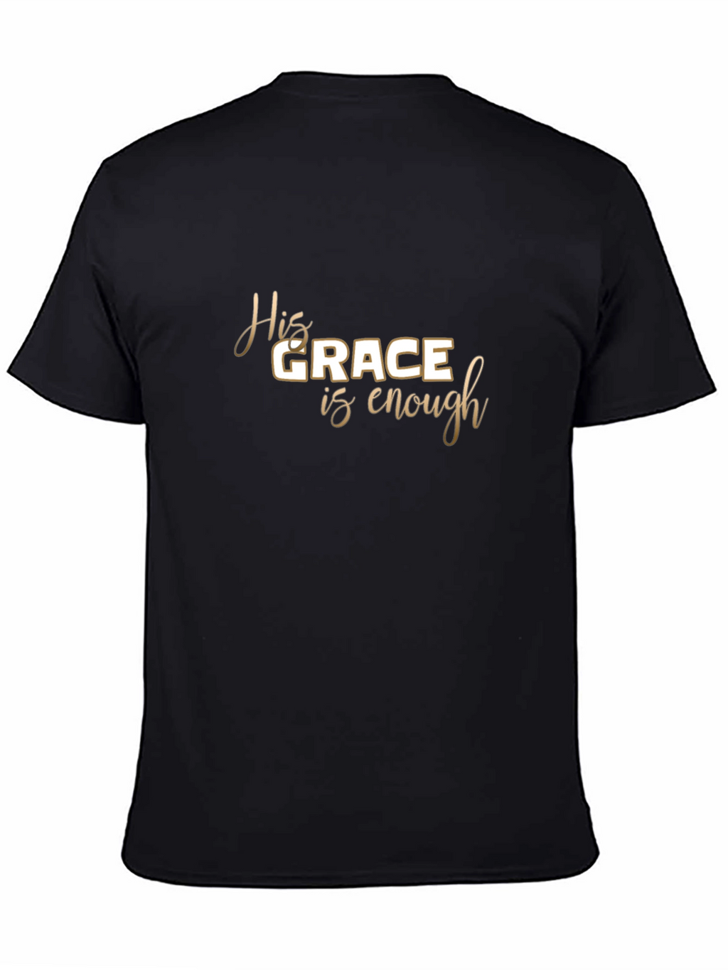 His Grace Is Enough Black Graphic Tee