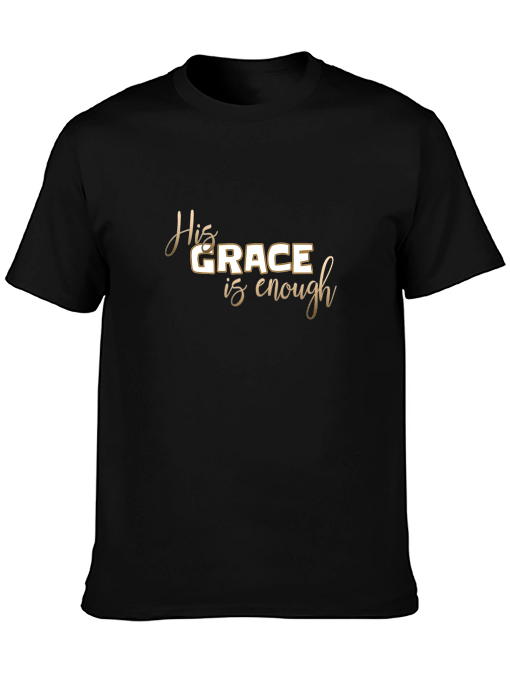 His Grace Is Enough Black Graphic Tee