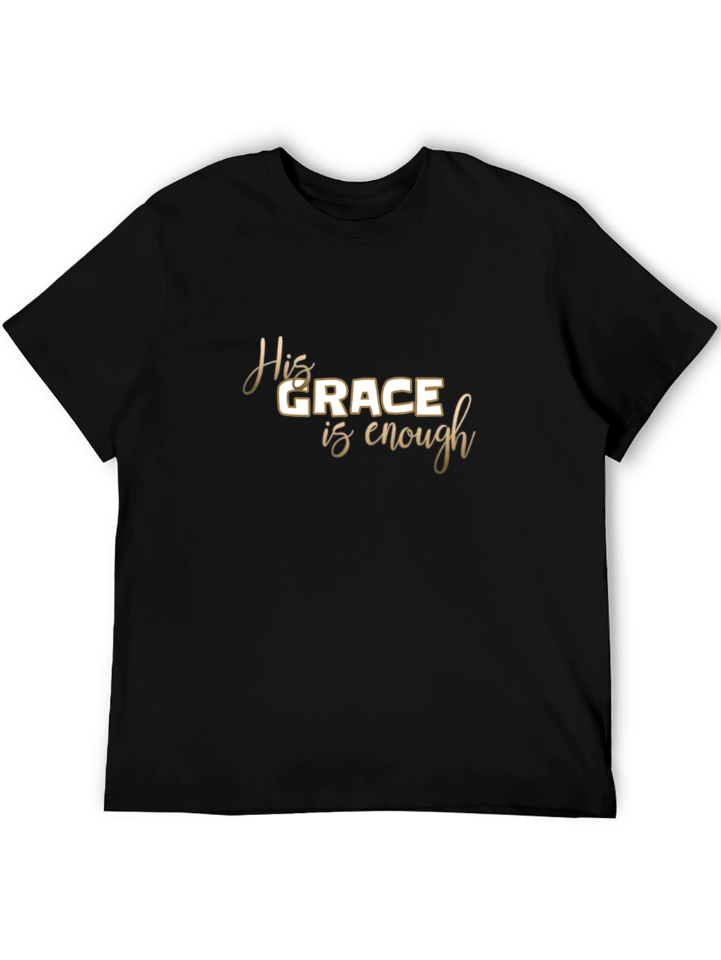 His Grace Is Enough Black Graphic Tee
