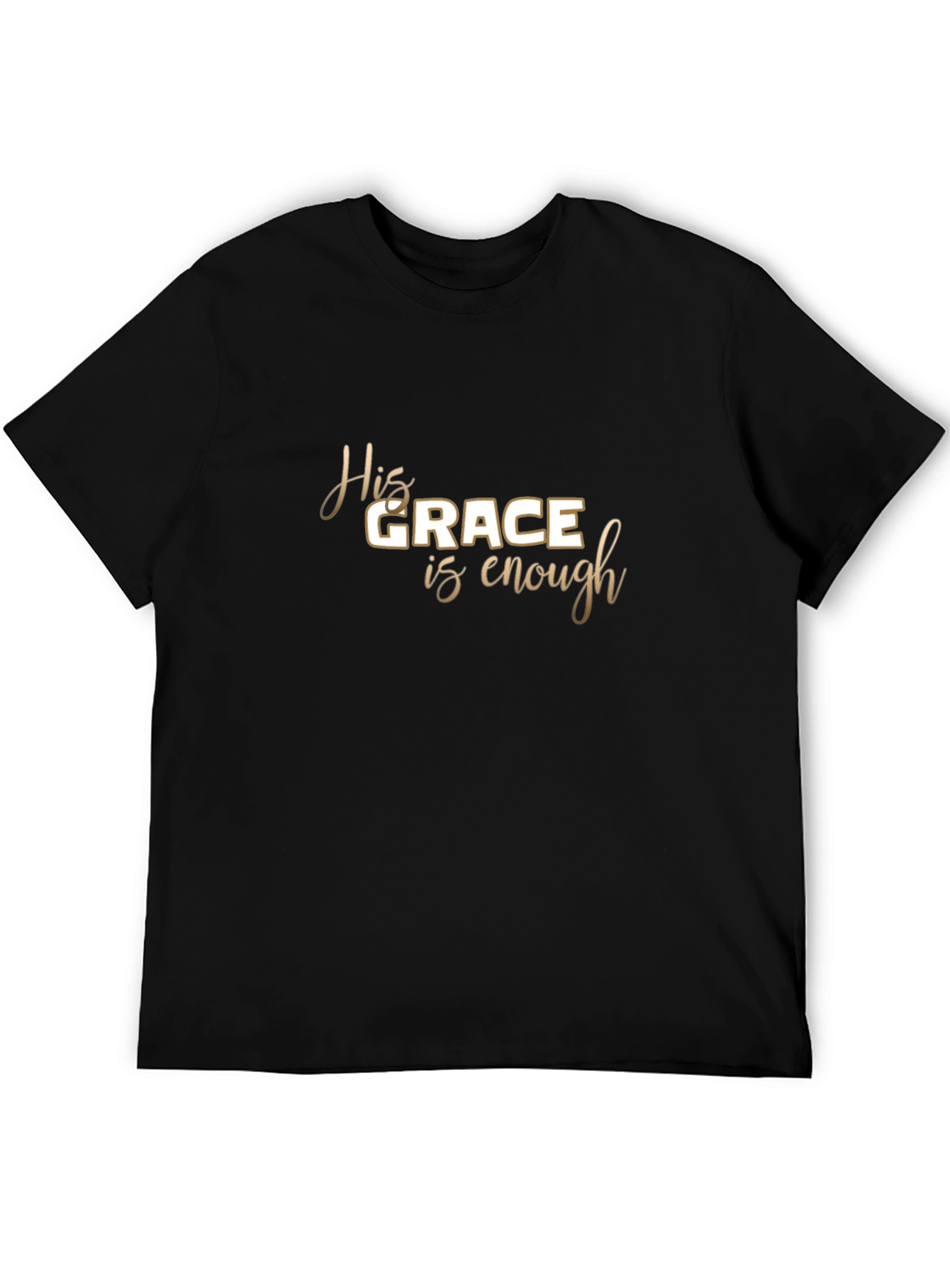 His Grace Is Enough Black Graphic Tee