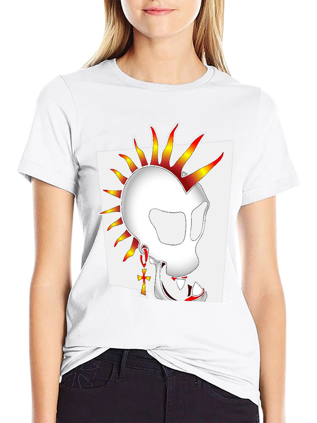 Skull Punk Graphic Tee - Edgy Streetwear Style
