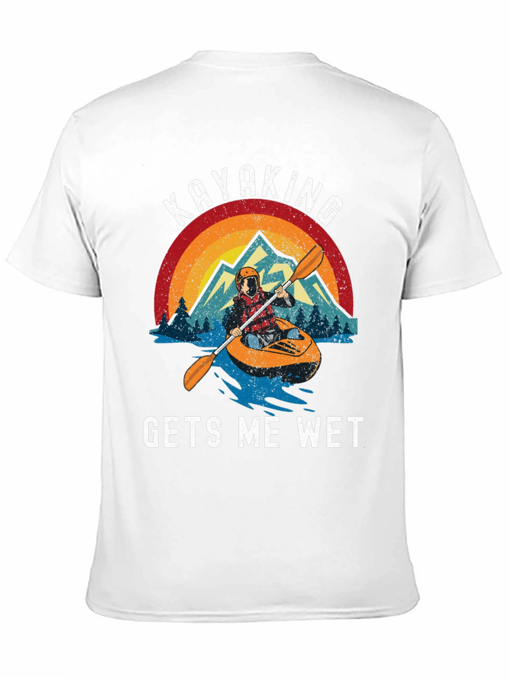 Kayaking Gets Me Wet Black Graphic Tee
