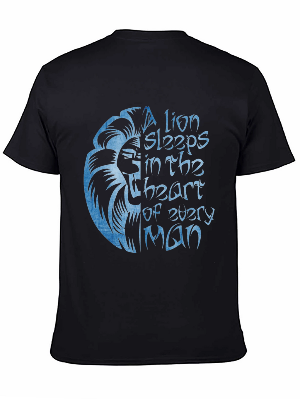 Lion Heart Graphic Black T-Shirt for Men