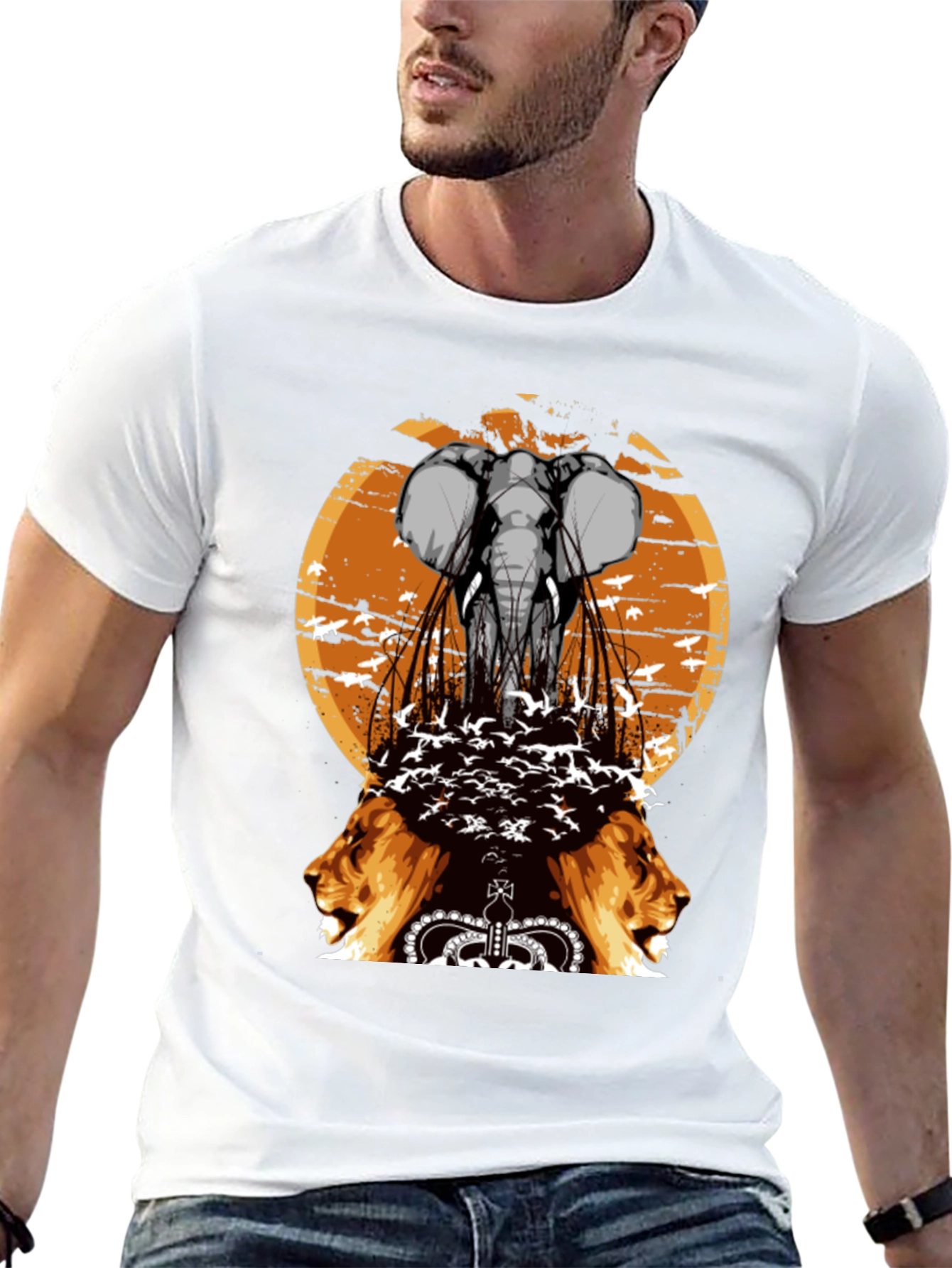 Lion & Elephant Graphic Tee