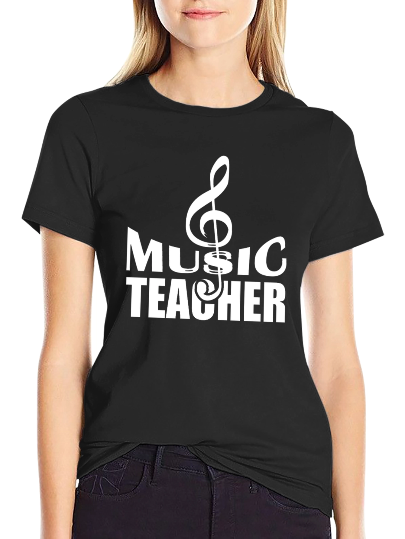 Music Teacher T-Shirt - Treble Clef Graphic Tee