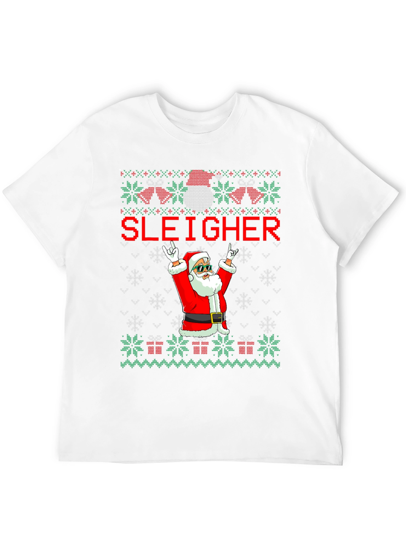 Sleigher Santa Ugly Christmas Sweater T-Shirt