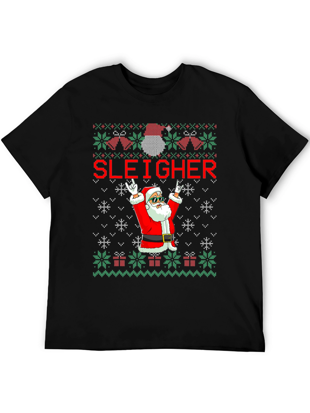 Sleigher Santa Ugly Christmas Sweater T-Shirt