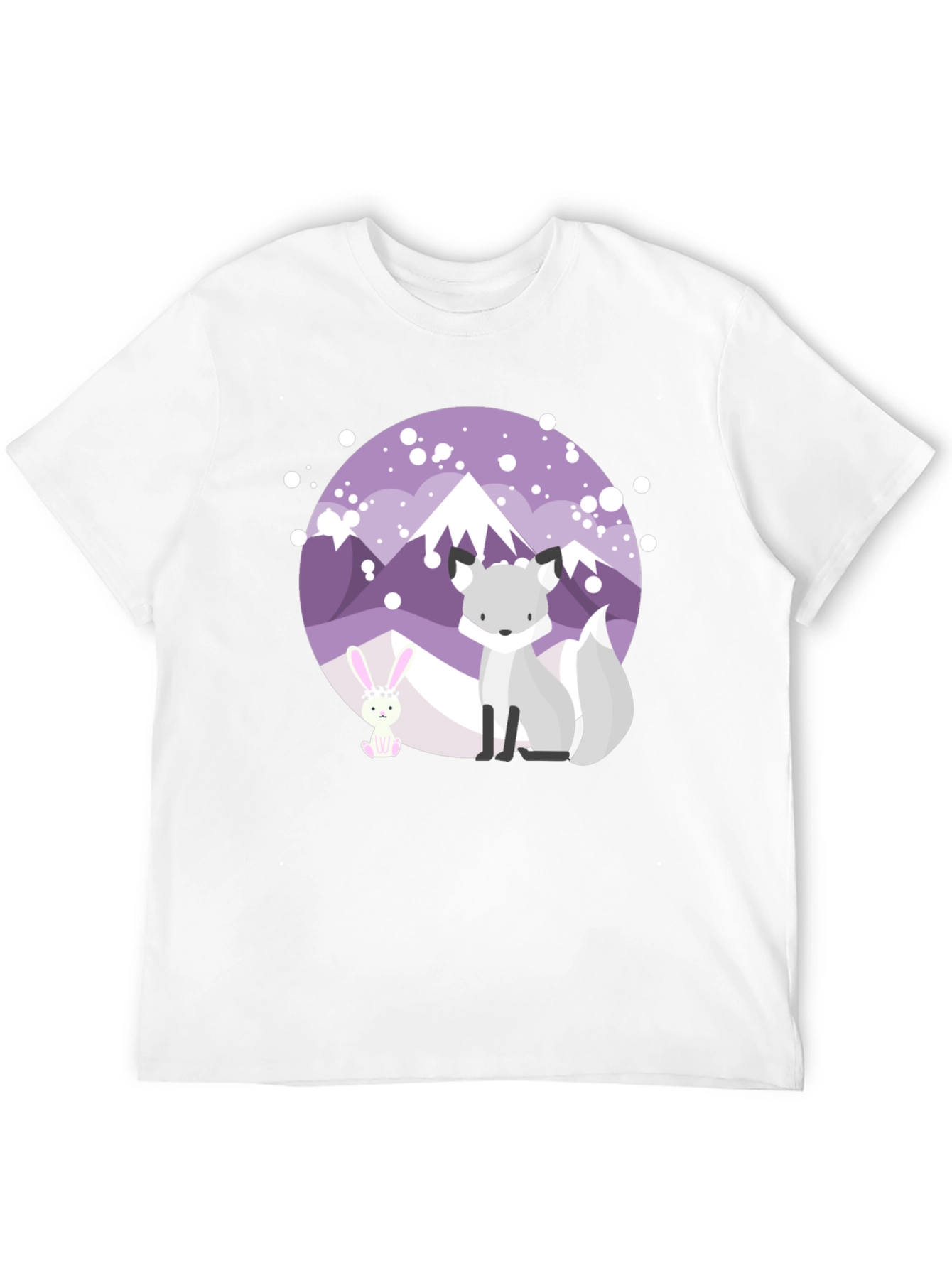 Cute Fox & Bunny Graphic Tee