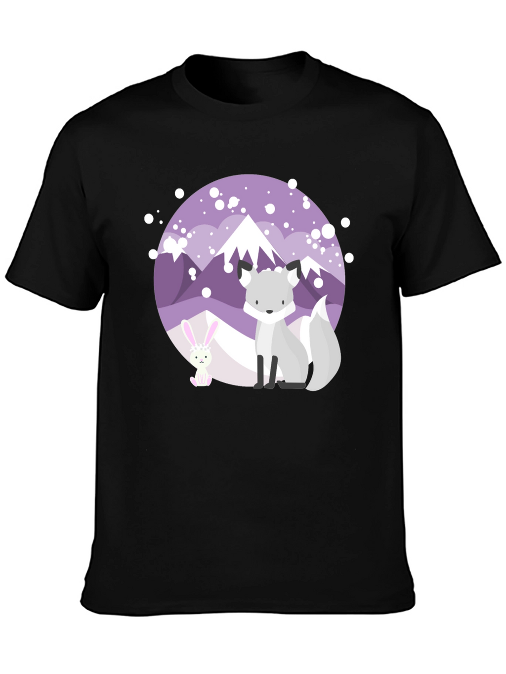 Cute Fox & Bunny Graphic Tee