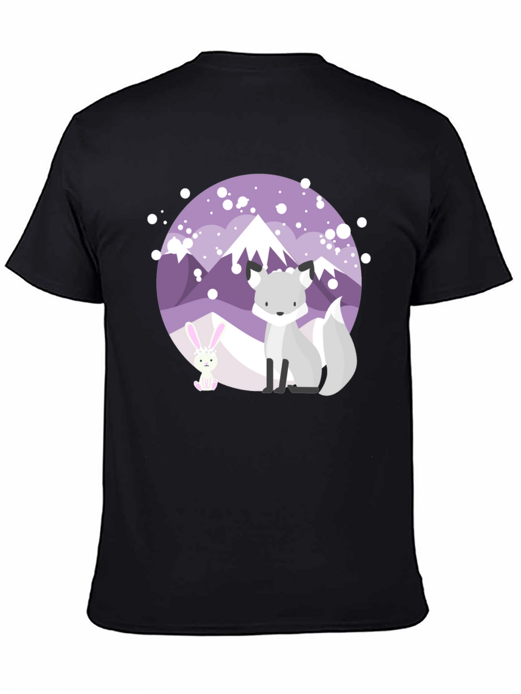 Cute Fox & Bunny Graphic Tee