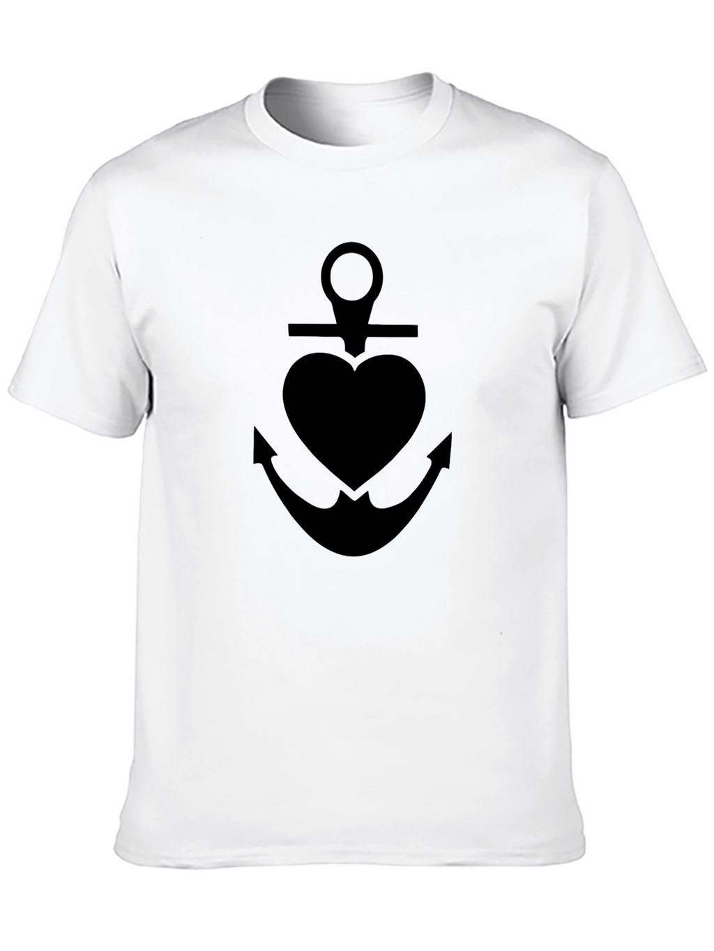 Black Anchor Heart T-Shirt