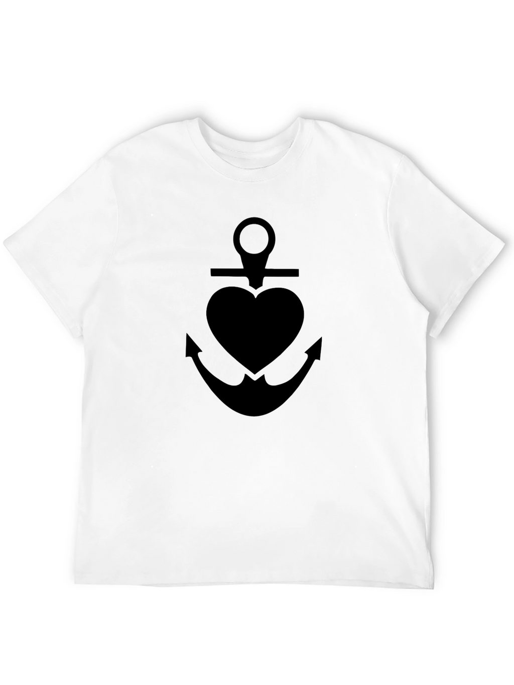 Black Anchor Heart T-Shirt