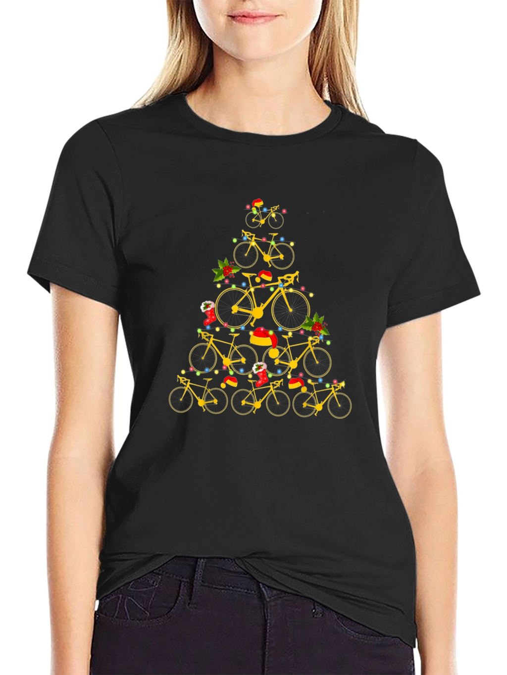 Bicycle Christmas Tree Graphic Tee