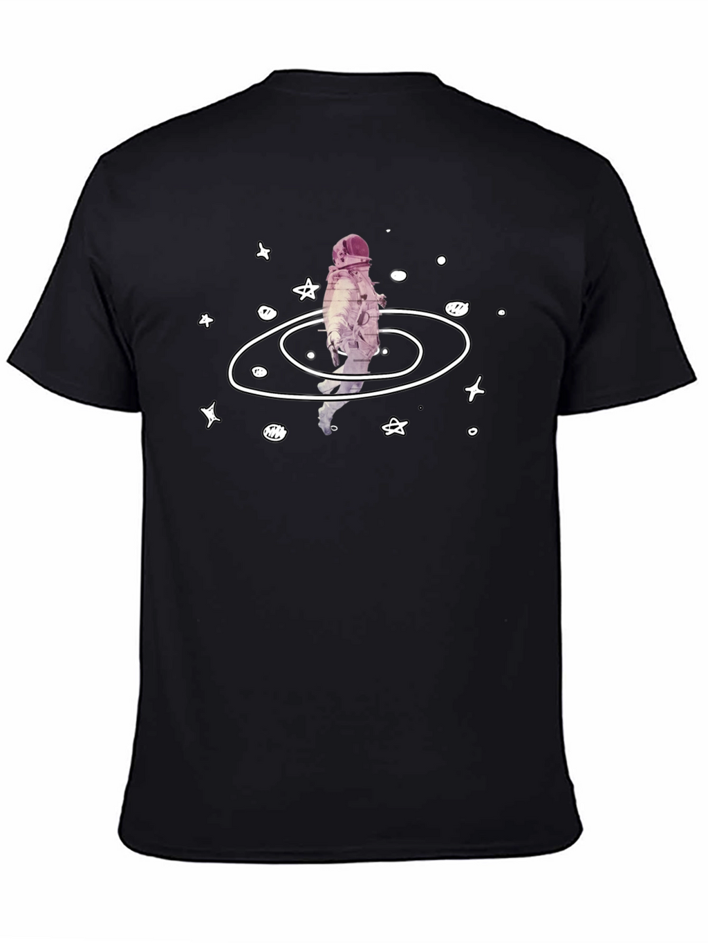 Astronaut Galaxy Graphic Tee - Black