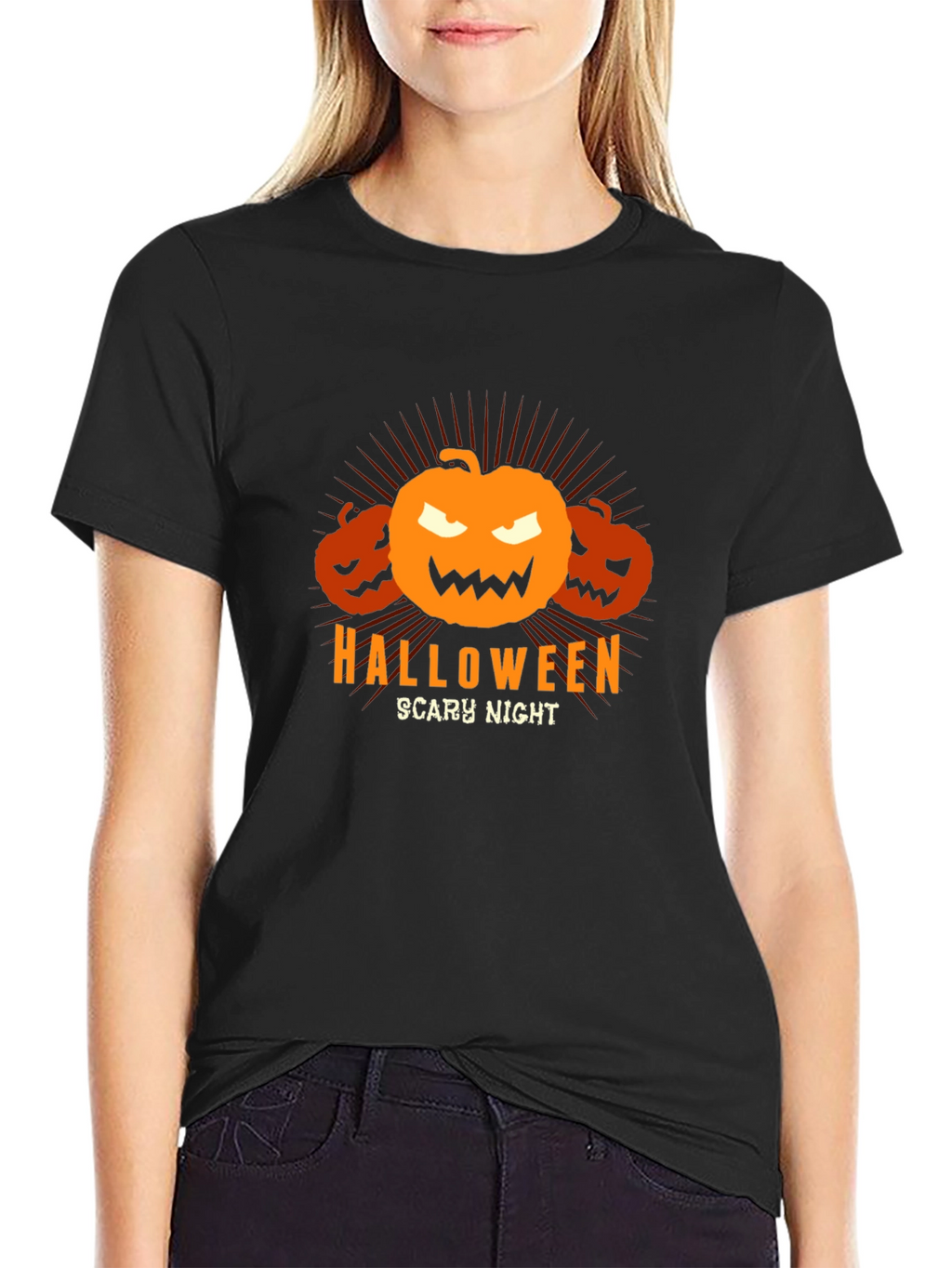 Halloween Scary Night Pumpkin T-Shirt