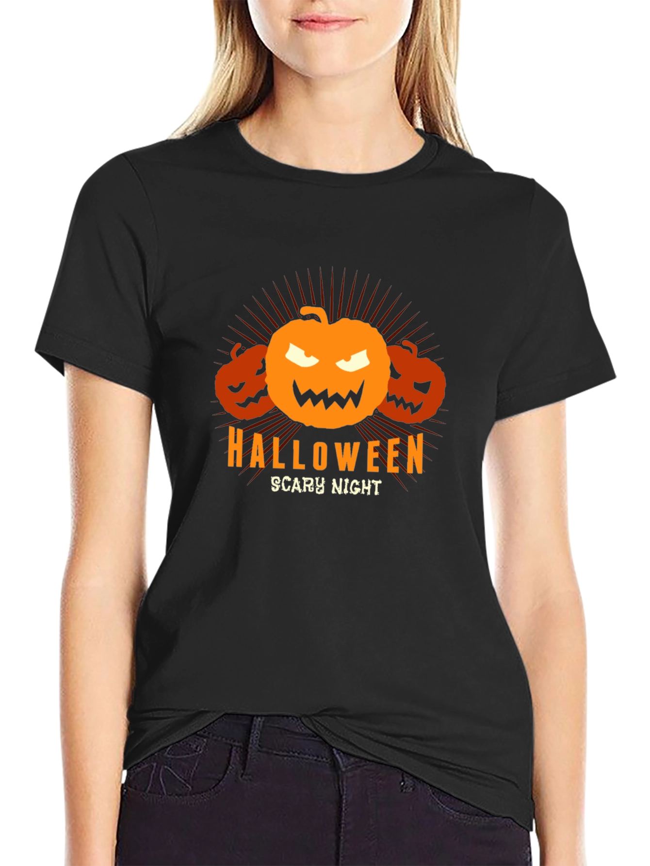 Halloween Scary Night Pumpkin T-Shirt
