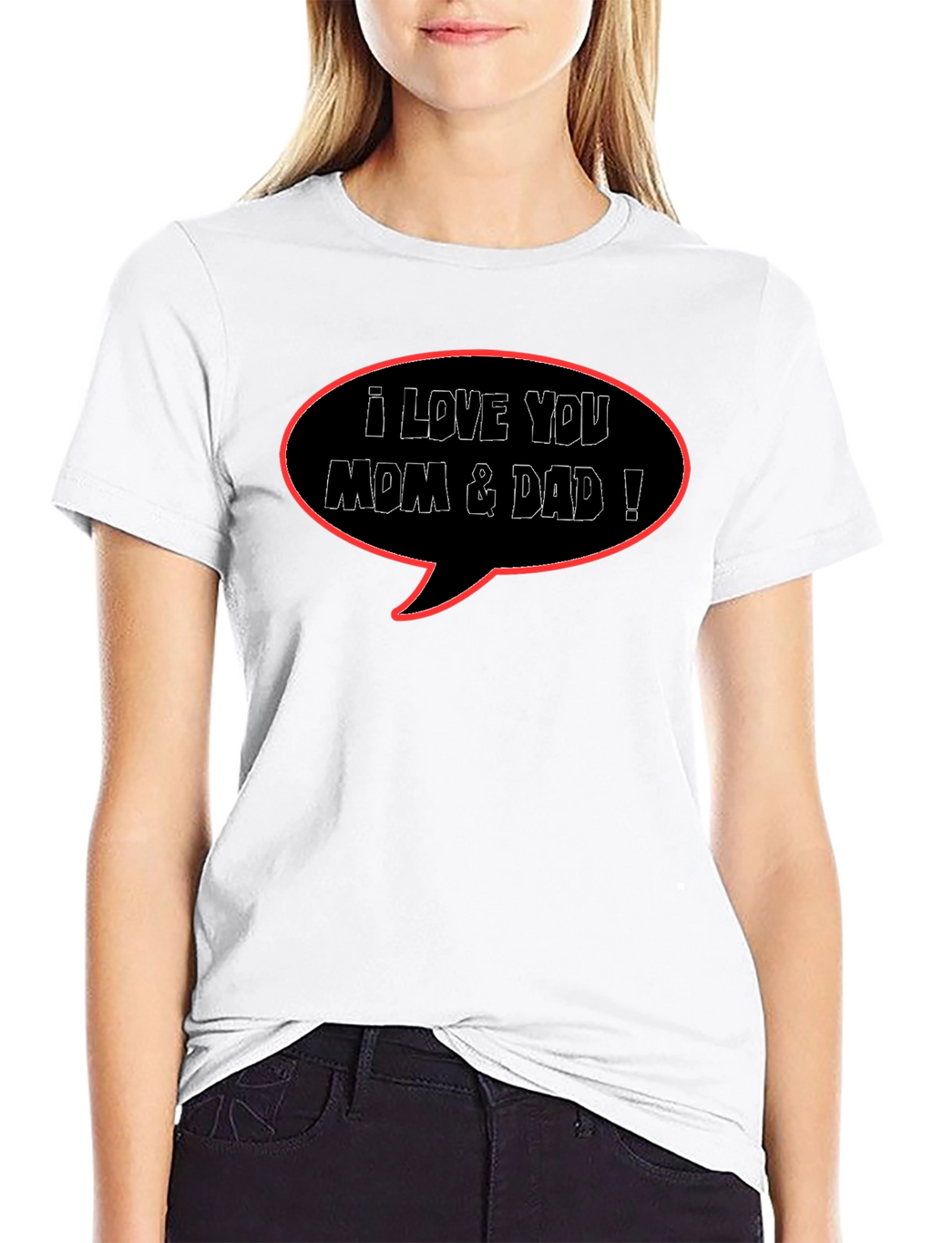 I Love You Mom & Dad Black T-Shirt