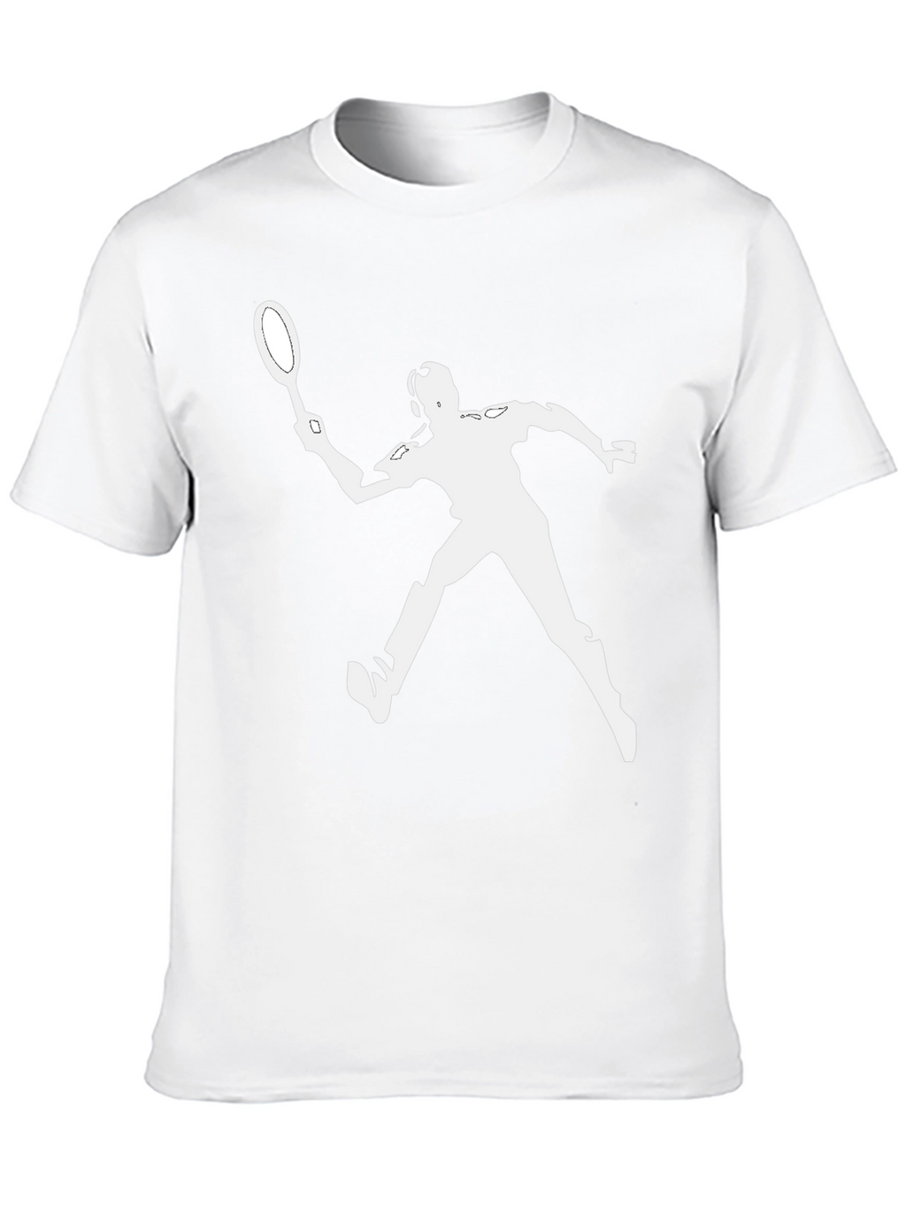 Tennis Player Silhouette Black T-Shirt