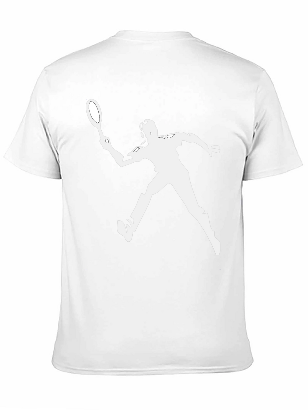 Tennis Player Silhouette Black T-Shirt