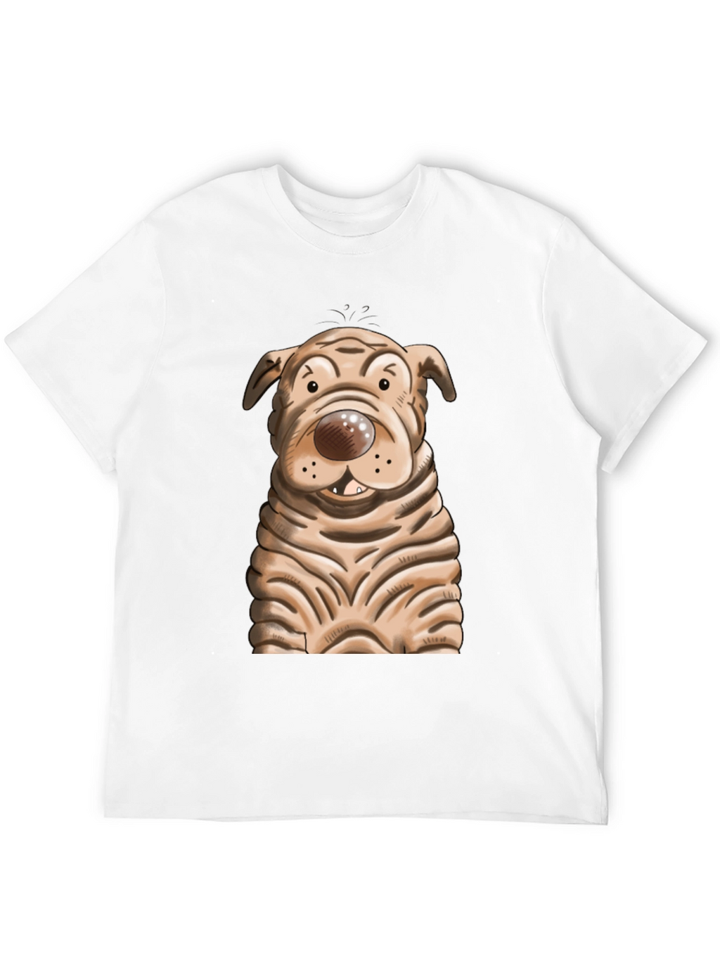 Cartoon Dog Graphic T-Shirt - Unisex Crew Neck