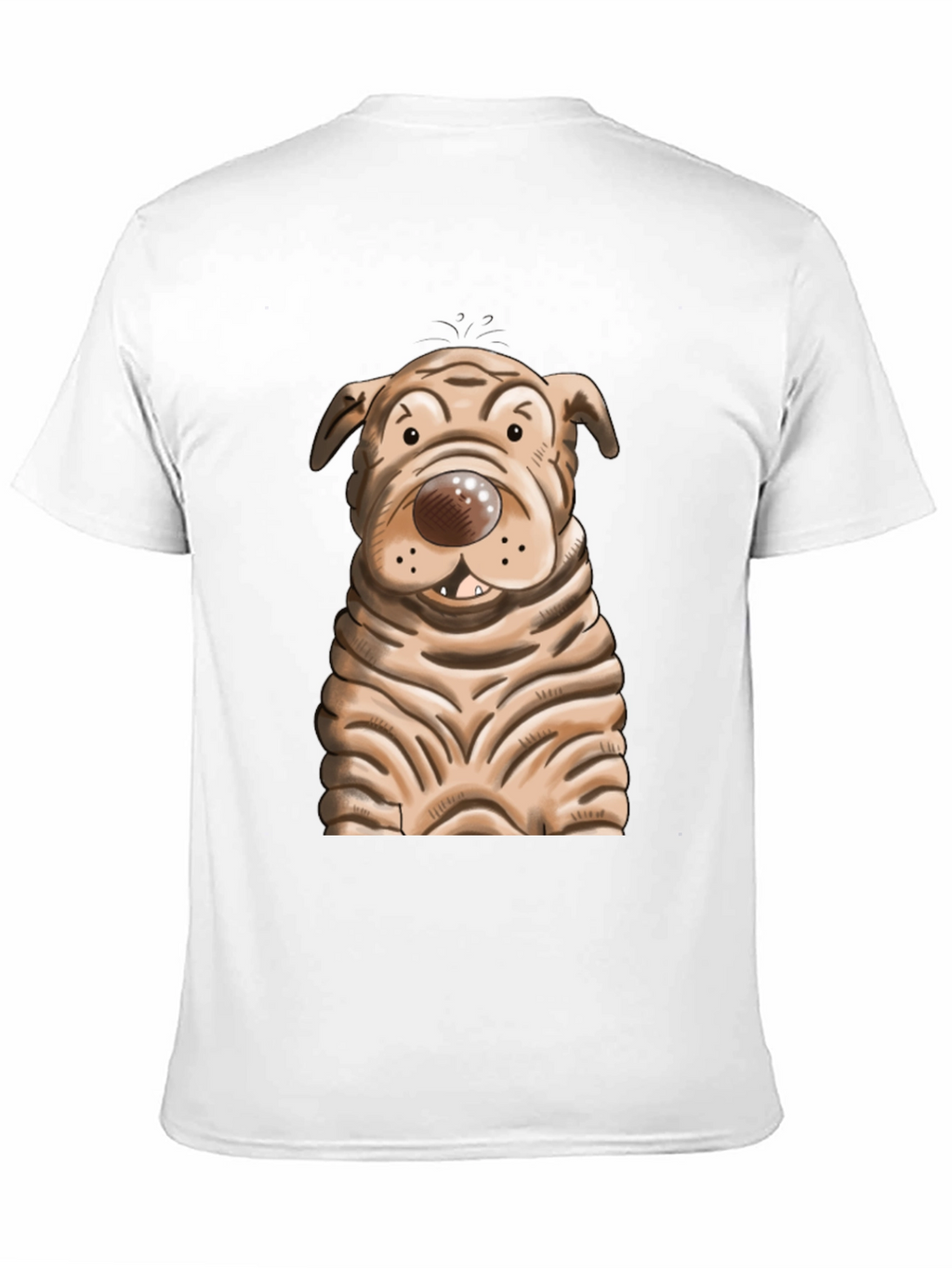 Cartoon Dog Graphic T-Shirt - Unisex Crew Neck