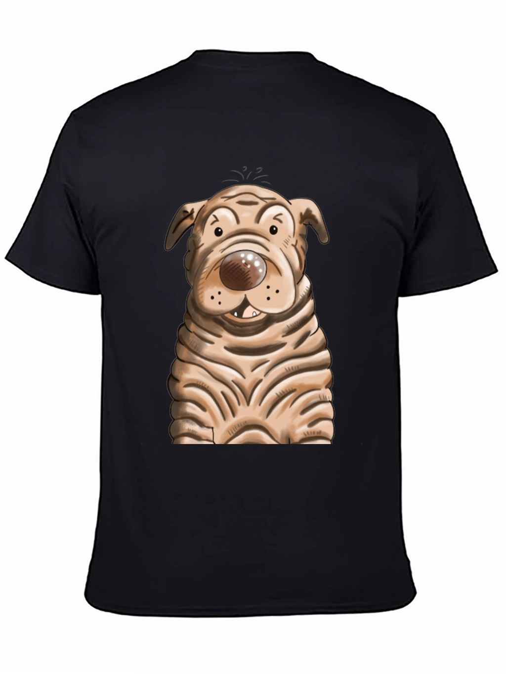 Cartoon Dog Graphic T-Shirt - Unisex Crew Neck