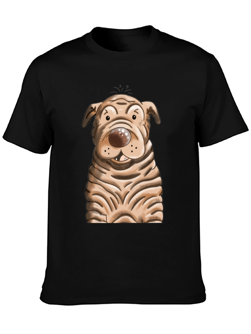 Cartoon Dog Graphic T-Shirt - Unisex Crew Neck