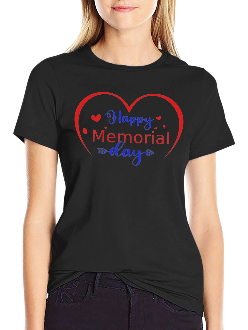 Happy Memorial Day Heart Graphic Tee