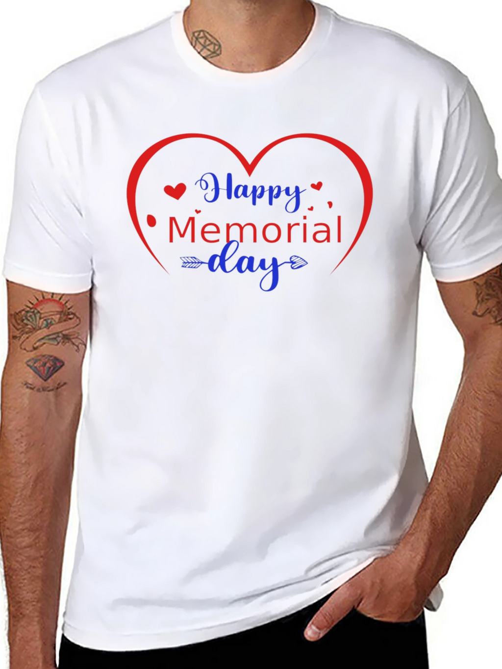 Happy Memorial Day Heart Graphic Tee