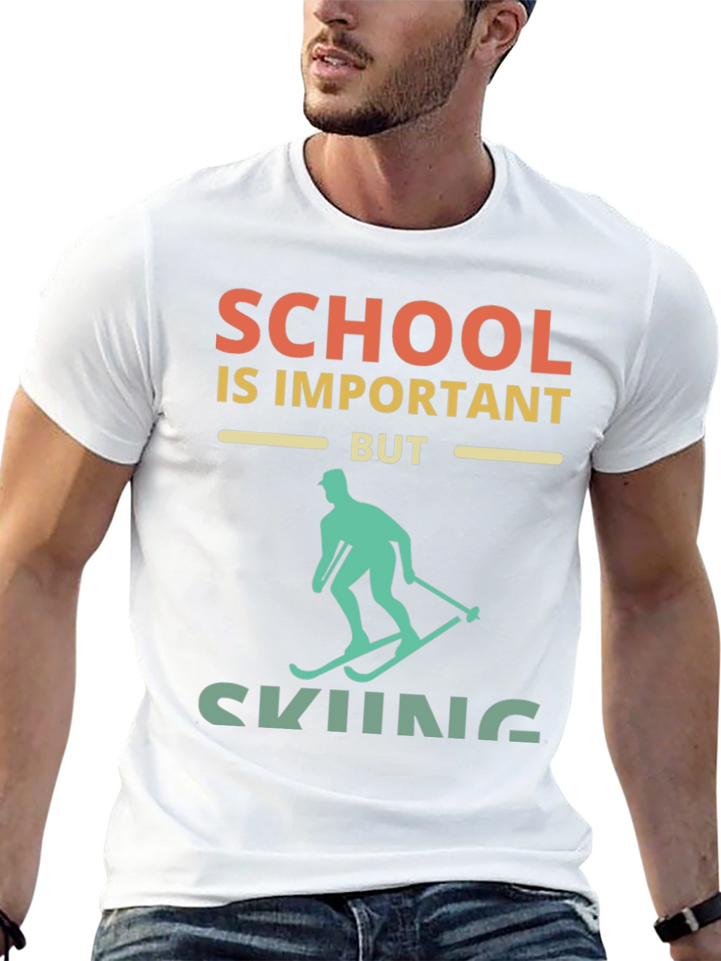 School Important But Skiing T-Shirt