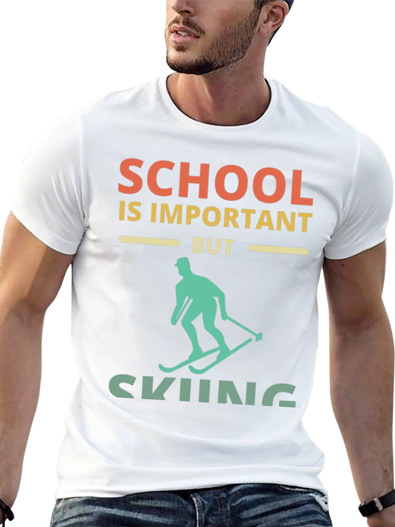 School Important But Skiing T-Shirt