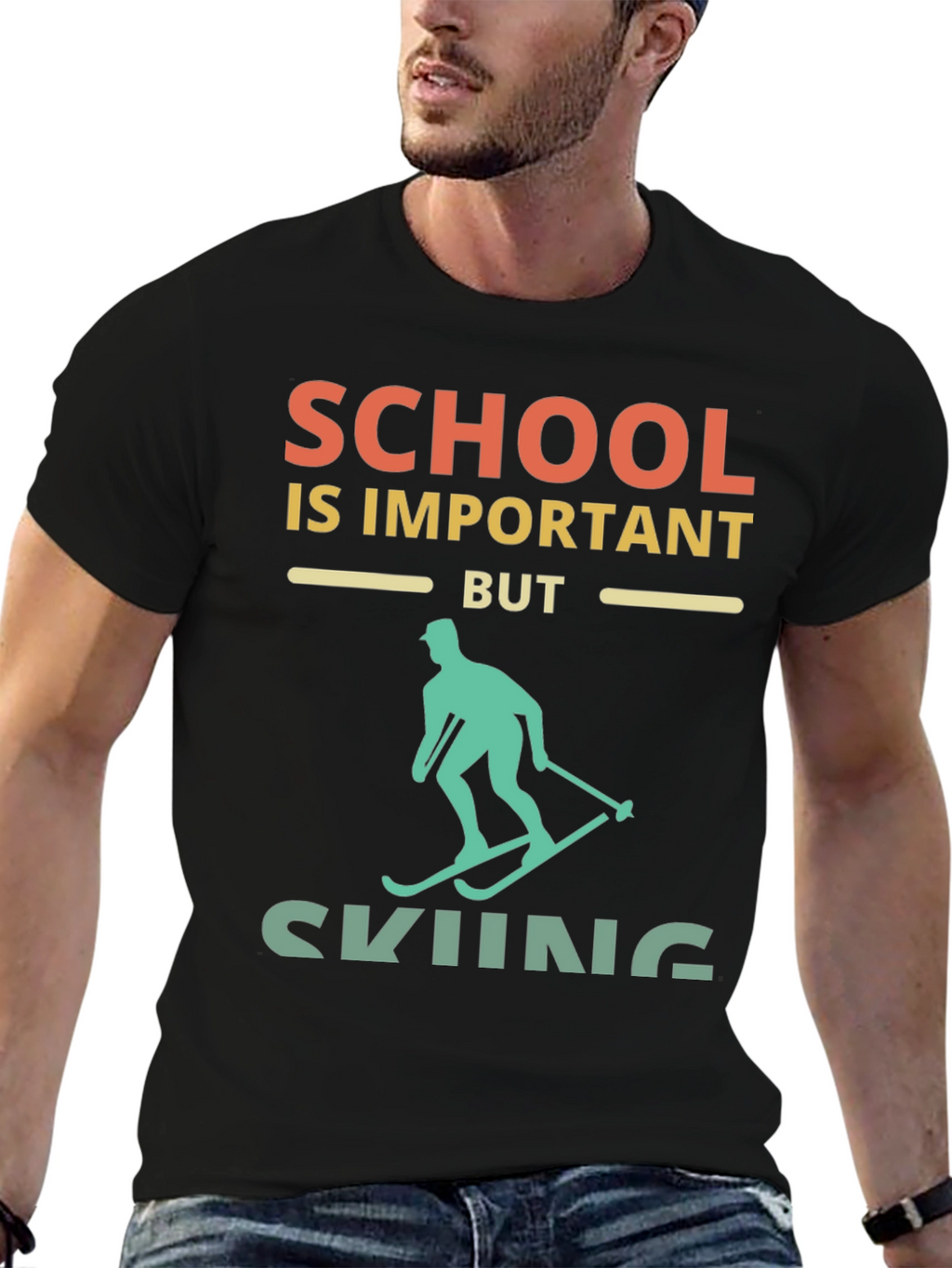 School Important But Skiing T-Shirt