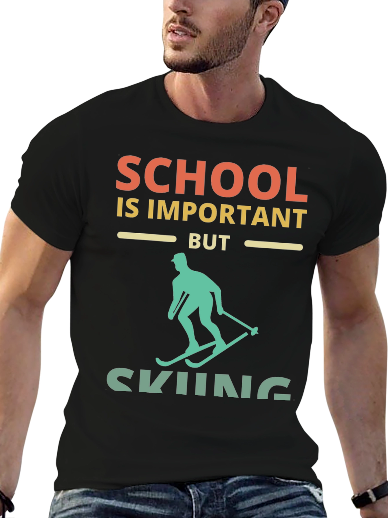 School Important But Skiing T-Shirt
