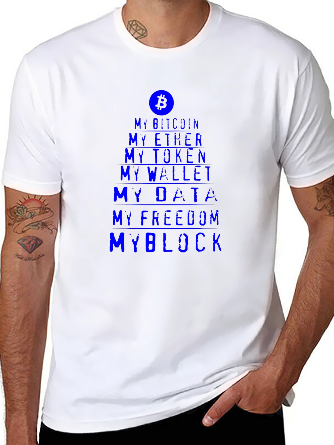 Crypto Enthusiast Tee - My Bitcoin My Block T-Shirt