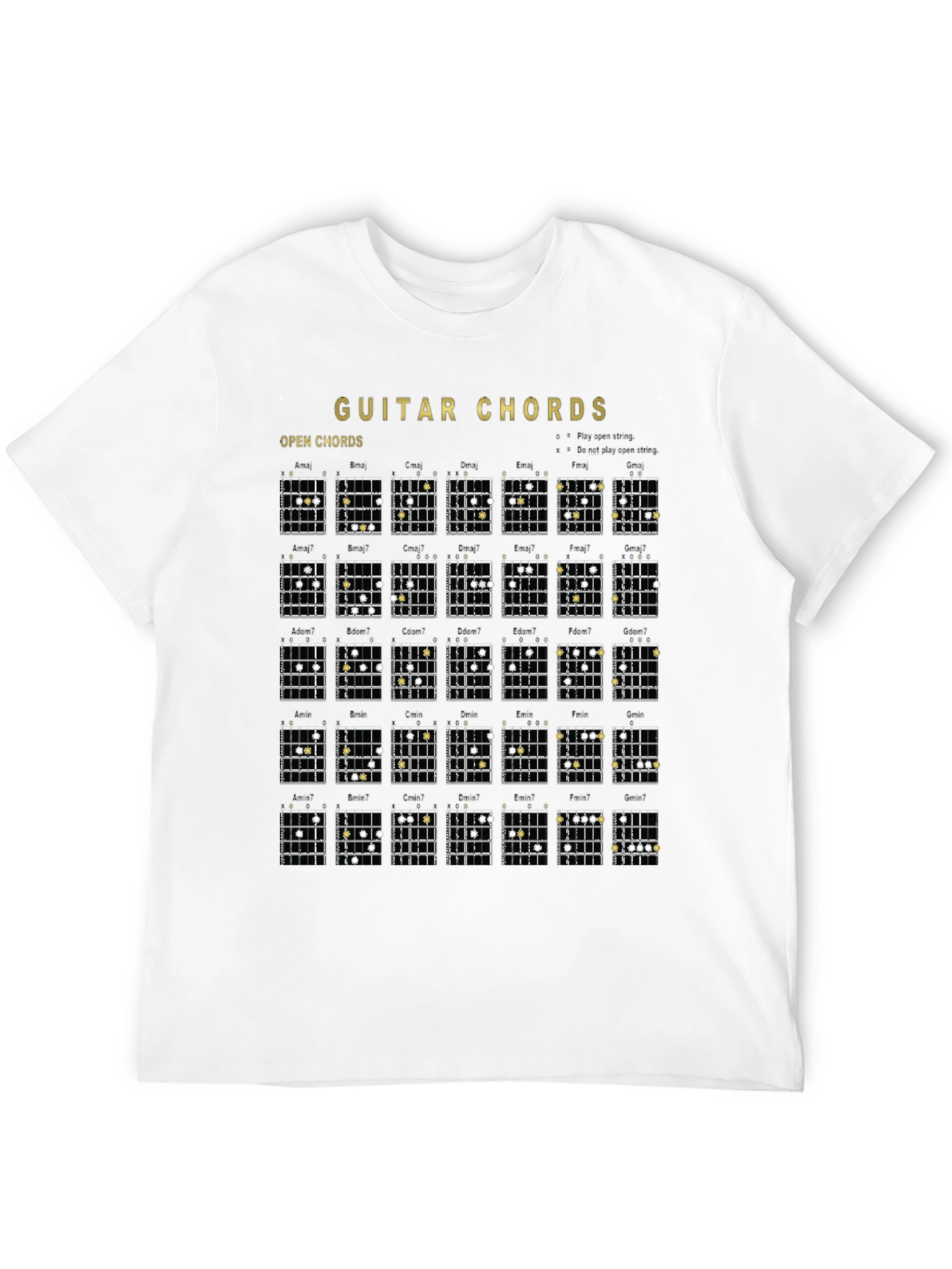 Guitar Chords Graphic T-Shirt - Music Lover Tee