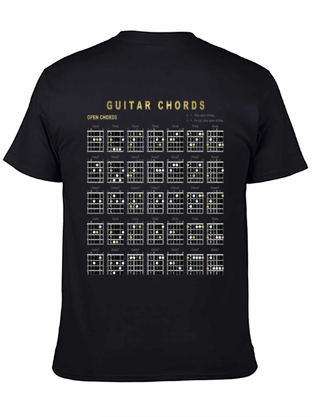 Guitar Chords Graphic T-Shirt - Music Lover Tee