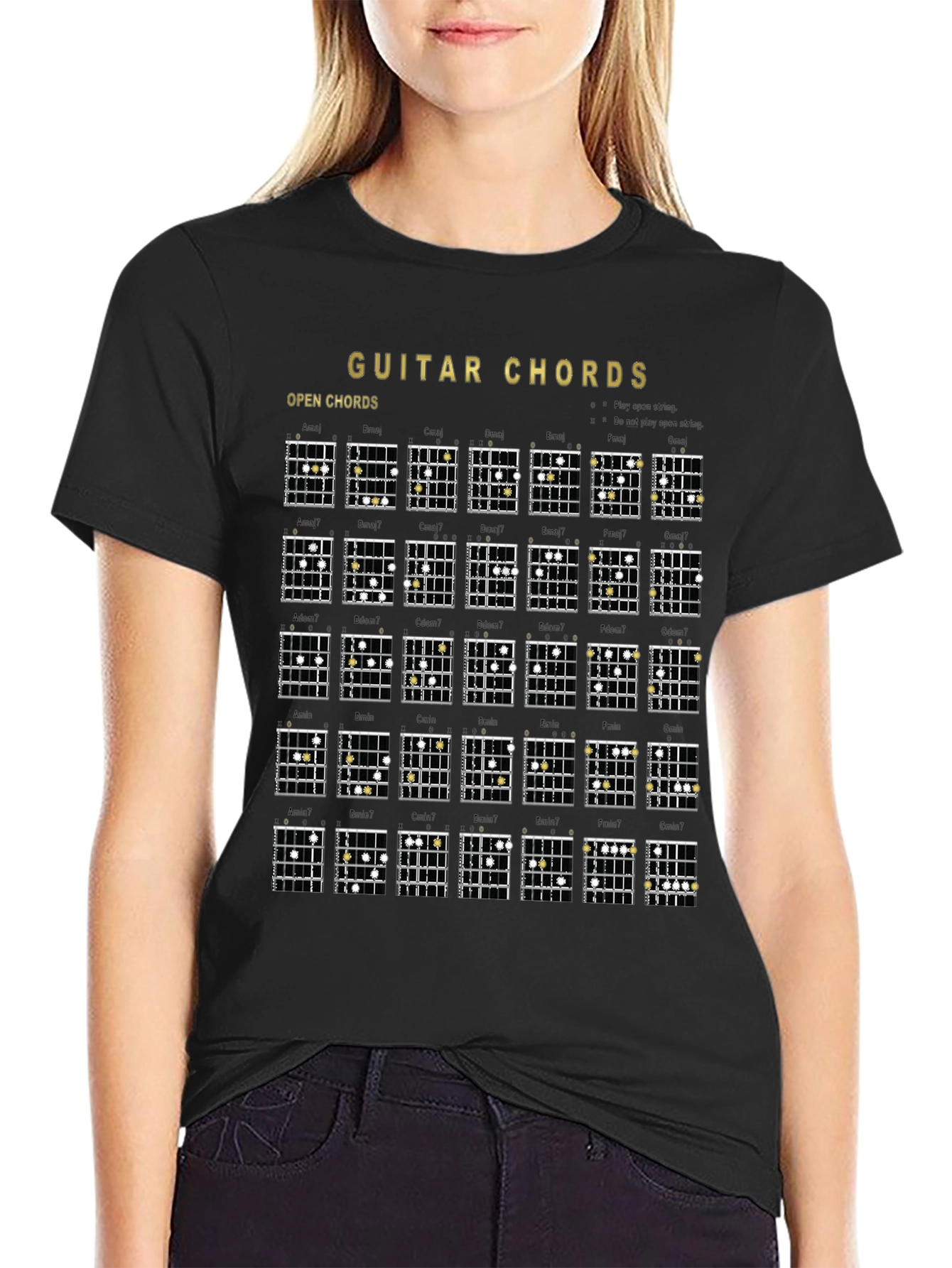 Guitar Chords Graphic T-Shirt - Music Lover Tee