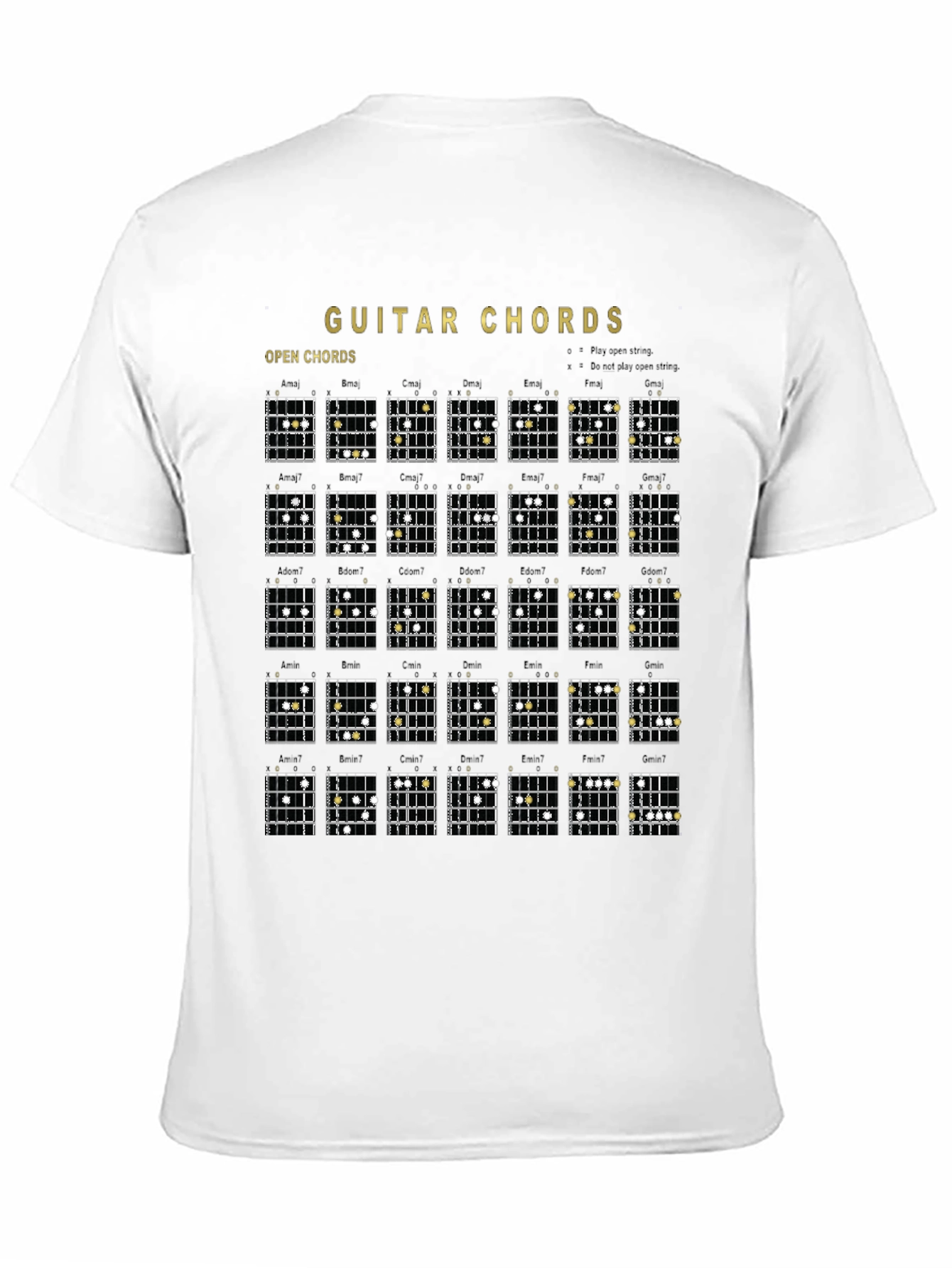 Guitar Chords Graphic T-Shirt - Music Lover Tee