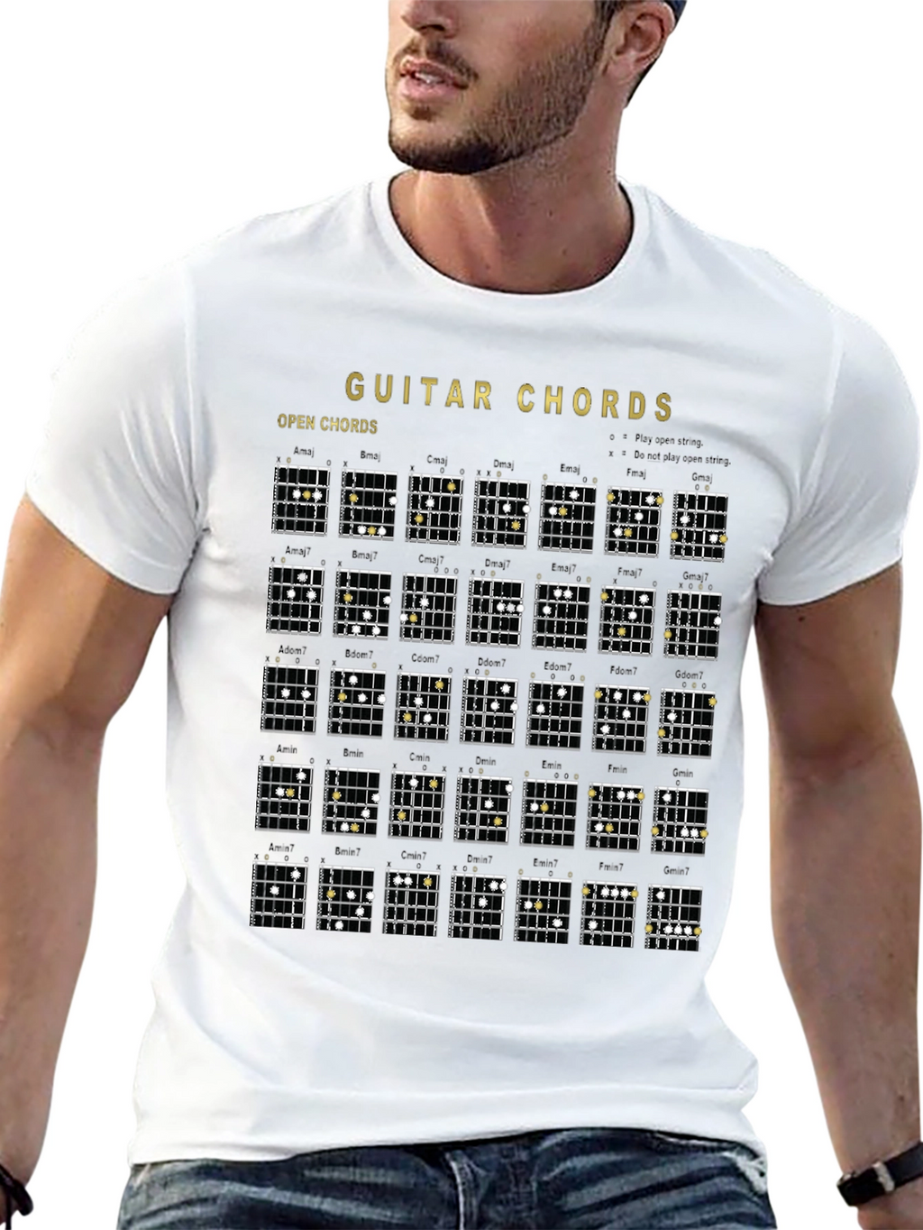 Guitar Chords Graphic T-Shirt - Music Lover Tee