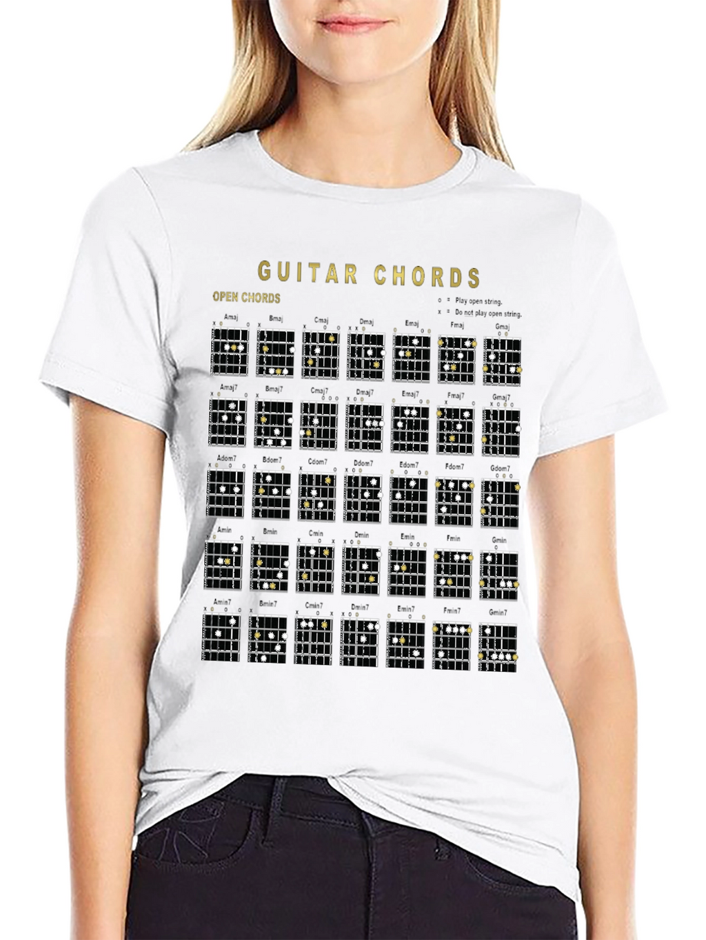 Guitar Chords Graphic T-Shirt - Music Lover Tee