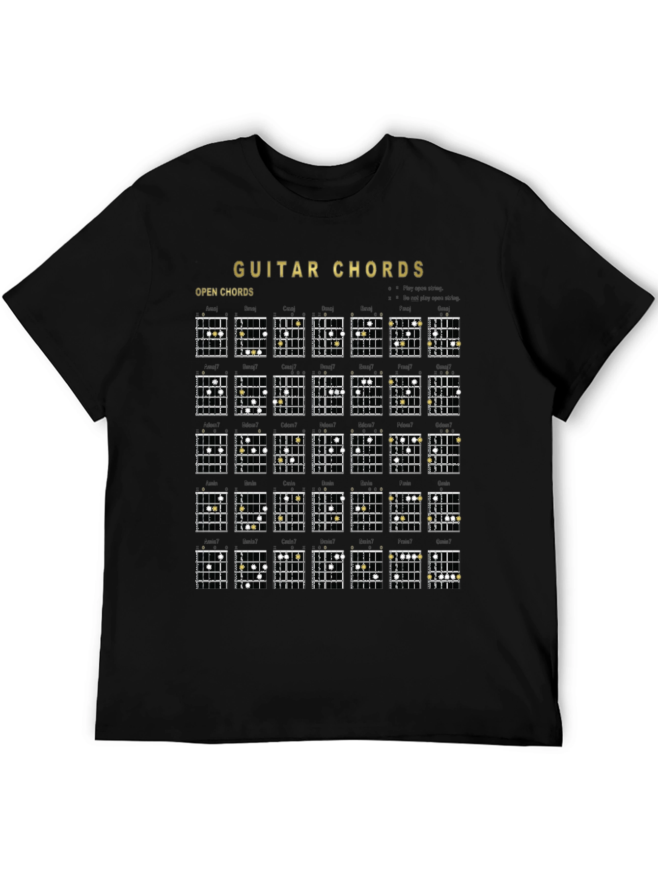 Guitar Chords Graphic T-Shirt - Music Lover Tee