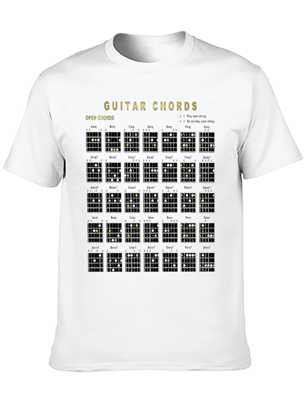 Guitar Chords Graphic T-Shirt - Music Lover Tee