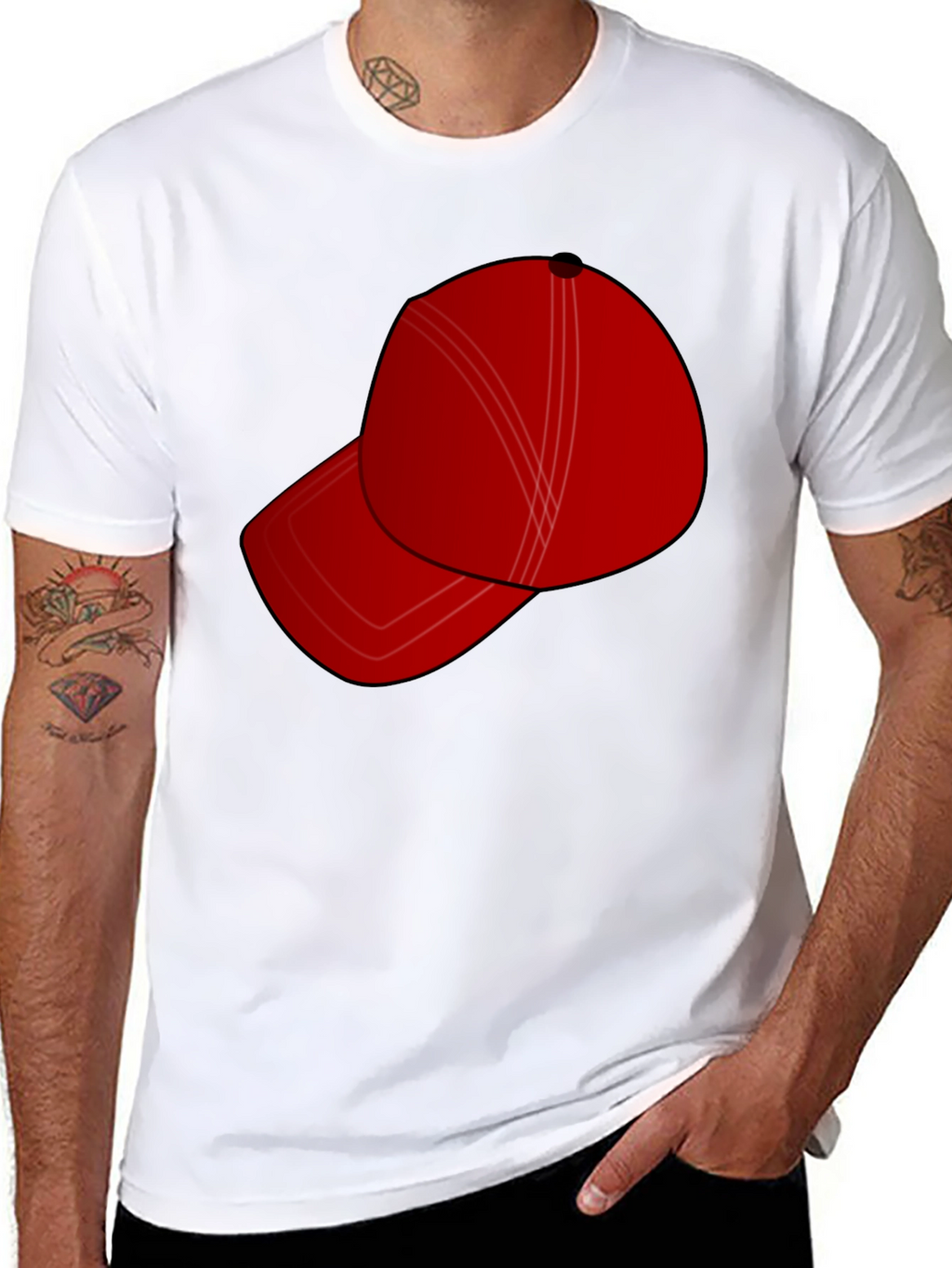 Red Hat Graphic Tee - Stylish & Casual