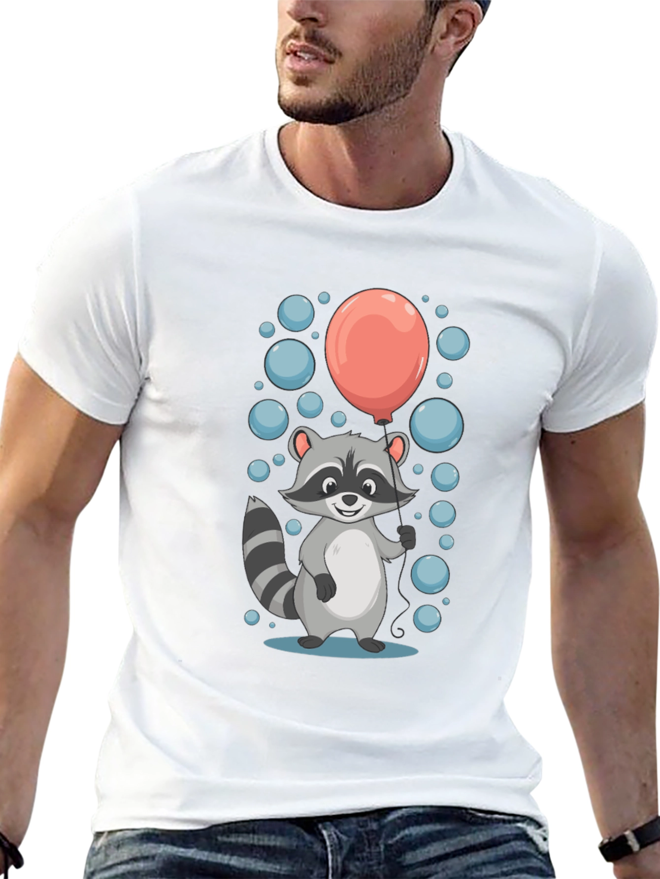 Raccoon Balloon Graphic Tee